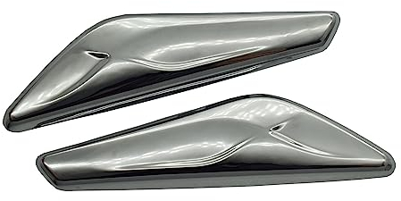 eGang Auto Neuer Chrom-Finisher für den vorderen Kotflügel Fahrer- und Beifahrerseite 51117338569, 51117338570 für B-M-W X3 F25 X4 F26 2008–2018