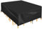INMUA Housse de Protection pour Table, Rectangulaire Housse Salon de Jardin Imperméable, Anti-UV, 420D Oxford Tissu Housse de Table Chaise Meubles de jardin Extérieure (350x260x90cm)