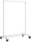 SONGMICS Clothes Rail on Wheels, Clothes Rack for Bedroom, Heavy-Duty Clothing Rail with 1 Hanging Rail and Shelf, 2 Castors with Brakes, Maximum Load of 90 kg, White HSR061W01