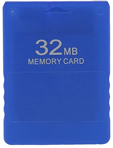Memory Card for PS2, 32MB High Speed Game Memory Card Plug and Play FMCB1.966 External Data Card for 2 PS2 Game Console(Blue)