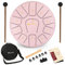 Vangoa Stahlzungentrommel Steel, Tongue Drum, 8 Zoll 11 Tone C-Dur Zungentrommel Schlagzeug Instrument für Meditation Yoga mit Schlegel Hinweis Aufkleber Finger Picks Mallet