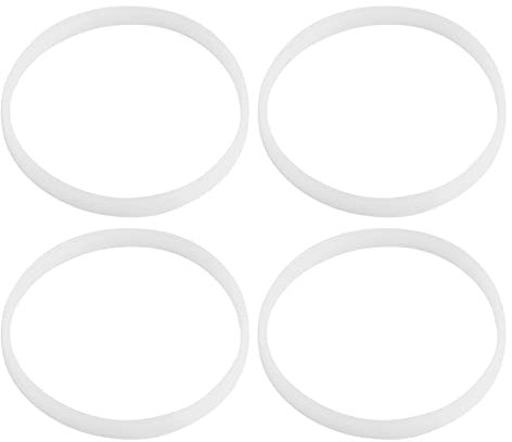 10 cm Gummi-O-Ring, Gummidichtung, Gummischlauchdichtung für Entsafter, Mixer, Ersatzdichtungen, Weiß (4 Stück/Beutel), Dichtungsersatz, Gummiring-Dichtungsringe, Mixer-Dichtungen für