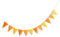 Orange Wimpelkette. Orange Wimpel. 12 dreieckige Fahnen pro Banner, Filzbanner für Geburtstags Feier Hochzeit Dekoration (2,5m)