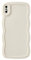 Caseative for iPhone Xs Max Case, Solid Color Curly Wave Frame Soft Compatible with iPhone Case (White,iPhone Xs Max)