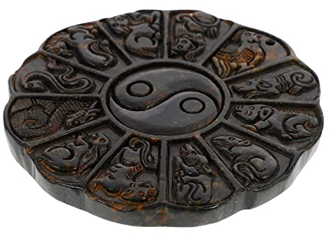 ibasenice 1stk Stadtherrscher Gravierter Briefbeschwerer Bürozubehör Des Papiergewichts. Ironstone Antike Briefbeschwerer Retro-briefbeschwerer Eisenstein Schreibwaren Student Runden