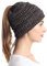 sy soul young Pferdeschwanz Messy Bun Beanie Tail Knit Hole Strickmütze Weiche Brötchen Winter mütze mit zopfloch für Damen(Einheitsgröße,3-Ton-Grau)