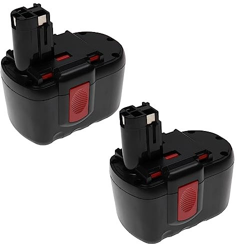 EXTENSILO 2X Batería Compatible con Bosch GSA 24V, GSA 24VE, GSB 24VE-2, GSR 24VE-2, GSB 24 VE-2 Herramientas eléctricas (3300 mAh, NiMH, 24 V)
