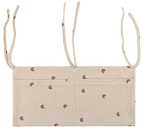 LICHENGTAI Babybetttasche Krippe Kinderzimmer Hängender Bett Organizer, Windeln Babybetttasche Spielzeugtasche Aufbewahrungsbeutel Babybett Veranstalter mit 2 Taschen, für Windeln, Spielzeug, M