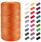 CAMAL Polypropylene Garn 1,5mm x 200m Häkelgarn für Taschen Makramee Garn für Handtasche Häkeln Polypropylene Yarn für Handwerk Wohndekorationen, Platzteller, Umhängetasche (Orange)