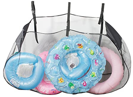 Yusheng Pool Aufbewahrungsnetz, Hängende Strandtasche Faltbar Netz Tasche, Garten Spielzeuge Aufbewahrungstasche, Für Aufblasbares,Poolspielzeug,Schwimmer, 145 X 75 X 30 cm
