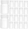 20pcs Plastic Pill Bottles 50ml Empty Medication Pots Portable Medicine Tablet Capsule Storage Holder with Lids for Liquid Tablet Pill