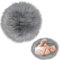 Sibba Teppich für Schlafzimmer Flauschiges Kunstfell Flauschig Lang Kaminversteck Runder Teppich Stuhlbezug Kissenpolster PlüSch Waschbar Tischbezug Zuhause Küche Dekorativ (13 inch, Grau)