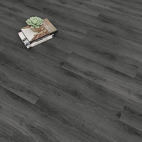 MULGREAT Peel and Stick Floor Tile, Self-Adhesive Vinyl Flooring Plank, Waterproof Deep Wood Grain Planks, DIY for Bedroom, Kitchen, Living Room Home Decor, Grey Oak