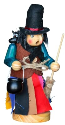 Schulte Räuchermännchen Hexe für Weihnachten oder Halloween, ca. 22 cm hoch
