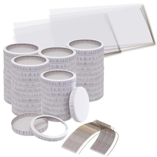 CREATIV DISCOUNT Laternen-Sparpack für 50 Laternen, inkl. 50 Käseschachteln, 50 Transparentpapierzuschnitten & 50 Drahtbügel, ideal für Schule, Kindergarten zu Sankt Martin, Lichterfest, etc.