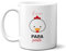 DECOHO - Mug en céramique Papa Poule - Céramique, 33 cl - Imprimé en France - Blanc
