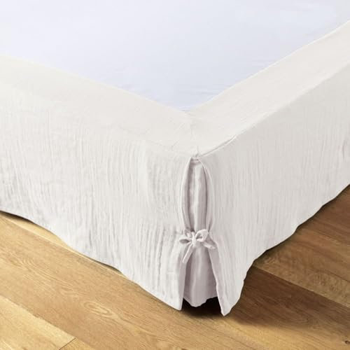 Cache sommier 90x190 cm Gaze de Coton Chantilly