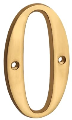 1pc 4 101mm Metal House Number Solid Brass Number & Letter Apartment Door Number Mailbox Address Sign Outdoor House Number #0-9 (Color : 0)