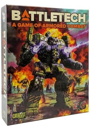 BattleTech Game of Armored Combat 40th Anniversary by Catalyst Game Labs, Strategie-Brettspiel, für 2 Spieler und ab 14 Jahren