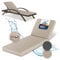 Beautissu Cojines de Tumbona para Muebles de jardín Impermeable Cojín de Tumbona 190x60 cm Cojín de Tumbona Cojín de Exterior Resistente a la Intemperie Secado rápido Lavable - Beige