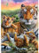 MEIYUDA 5D Diamond Painting Bilder Erwachsene Kinder Tiger Familie, Diamant Painting Bilder Diy Set Bild, Malerei Kristall Diamond Painting Set Erwachsene für Home Wand Décor 30x40cm