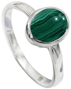 JEWELFORCE Versilberter Bandring Edelstein Herren Damen Stein alle Größen handgefertigter Schmuck JSR-1078
