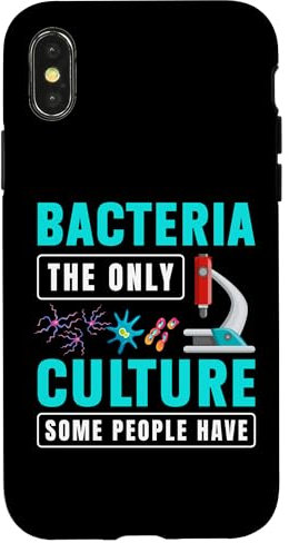 Custodia per iPhone X/XS Solo batteri Cultura Alcune persone hanno un gioco di parole microbiologo