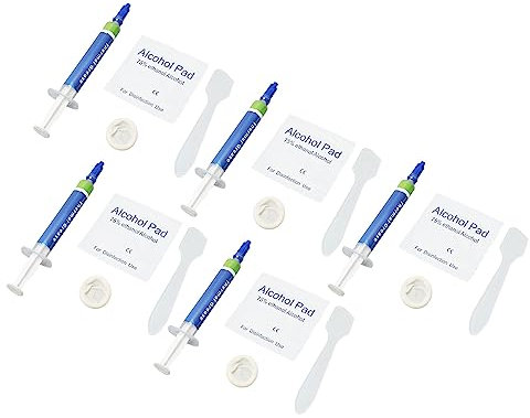 Thermal Paste CPU, Heat Sink Compound Thermal Paste 4.55W/m.k Metal Safe Strong Adhesion Thermal Conductive Grease 5Pcs Thermal Paste Thermal Grease for CPU GPU Chipset (2.5ml,