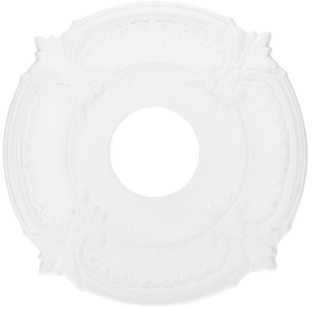PATIKIL Rosone per Soffitto, 12 Od x 4 Id Pu Rosone Decorativo per Lampada Soffitto Medaglione per Lampadario Copertura Classica per Lampade Soffitto Ventilatori, Bianco