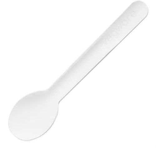 Vegware Compostable Paper Teaspoon - 115mm 4 1/2 (Case 1000)