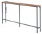 Konsolentisch Schmal 160 cm Breit Konsolentisch mit Steckdose, Flur Regal Schmaler Beistelltisch Sofa Couch für Eingang Flur Foyer Veranda Balkon Wohnzimmer Möbel/Braun&Schwarz/160x20x80cm-1 Stück