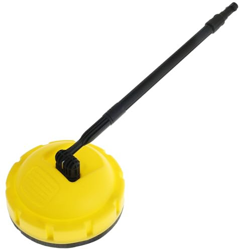 NZWBSHSSP Pressure Washer Brush with Handle Rotary Surface Cleaner 9.4×27.6 Inch High Pressure Surface Cleaner Practical Pressure Washer Surface Cleaner Multifunctional Power Washer Scrubber for Outdo