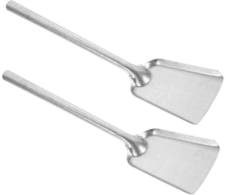 2 Stück Ascheschaufel aus Eisen, Silber, Kleine Haushaltsschaufeln