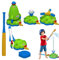Sprinkler Kids, Kid Sprinklers Backyard, 9.84 inches 360 Rotating Interactive Toys, Baseball Rocket Game Set, Water Sprinkler for Ages 3-12, Fun Outdoor, Yard, Pool and Garden Play
