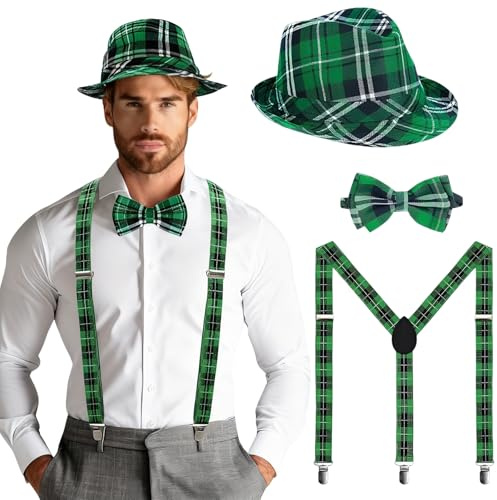 Snhauxinfa St Patricks Day,Leprechaun,3 Stück KostüM Patrick's,Accessoires Damen Party,Hut Accessories Costume,Star zum Erwachsene,Kobold St.Patrick's,zubehör Dekorationsset