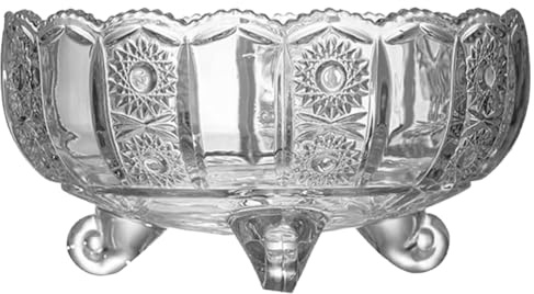 Buhdjfnke Vintage Crystal Glass Punch Bowl 3000ml Design Heavy and Sturdy PunchBowl for Centerpiece Table Decorations At Parties