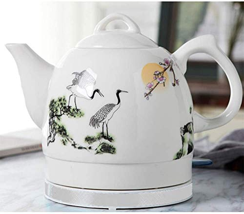 Portable Electric Kettle 1200W Ceramic Kettle Teapot-Retro 1L Jug, Removable Base, Boil Dryion XXZ