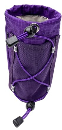 LOVIVER Porte-Bouteille d'Extérieur pour Bandoulière de Sac à Dos, Pochette Multifonction pour Bouteille d'eau, Pochette Isotherme en Nylon et PVC, Léger, Installation Facile, Portable, Violet