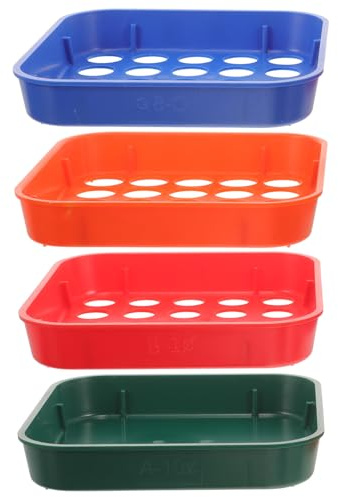Uonlytech Plateaux de Tri de Pièces de Monnaie en Plastique, 4pcs Empilables et Codés par Couleur pour Trier et Organiser Les Pièces Quotidien