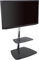 AVF Column TV Floor Stand - Iseo Pedestal TV Stand with Glass Shelves & Cable Management for up to 55 (Black & Black)