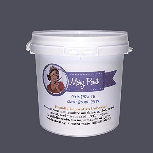 Mary Paint | Pintura para muebles efecto Chalk Paint, Gris Pizarra - 750ml