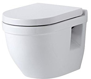 Milano Newby Modern White Ceramic Wall Hung Toilet WC Soft Close Seat