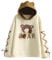 Xmiral Hoodies Damen Gedruckt Bär Ohr Kappe Haar Ball Nettes Sweatshirt Mit Kapuzenpullover Langarm Herbst Winter Band Jumper(Gelb,M)