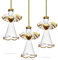 SIKORA BS452 Engel mit Herz Christbaumschmuck Glas Figur Weihnachtsbaum Anhänger 3er Set, Farbe:3er Set