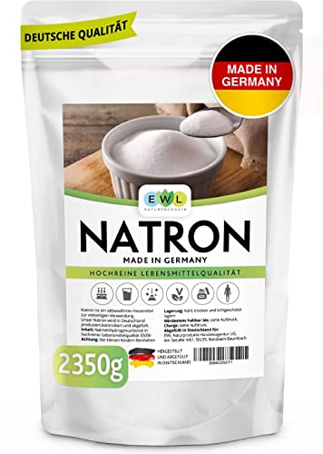EWL Naturprodukte Natron Pulver Baking Soda 2350g extra XXL Vorteilspack Hochreine deutsche Lebensmittelqualität I Backpulver I Herstellung u. Abfüllung I Natronpulver Backingsoda