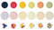 Brandani 52153 Servizio Tavola 18 Perzzi Allegra Combriccola Porcellana Diametro 27/20/20 Lavastoviglie/Microonde/Forno/Freezer Simpatici decori di frutta, ortaggi e animali, in assortiti colori