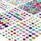 Fuyamp 2000 PCS Gem Stickers, Stick on Gems for Crafting Self-Adhesive Face Rhinestone Nail Diamonte Multicoloured Crystal Jewels for Adults Kids DIY Crafts Gluing