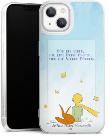 Slim Case kompatibel mit Apple iPhone 13 Silikon Handyhülle transparent Hülle extra dünn Der Kleine Prinz Kinderbuch Offizielles Lizenzprodukt