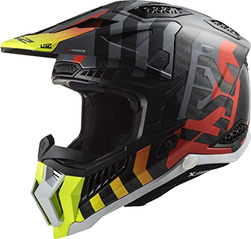 LS2, Crosshelme motorrad X-FORCE Barrier yellow red, M
