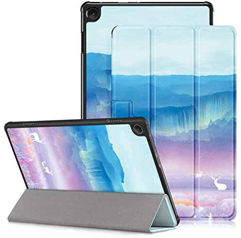 DINGGUAGUA Custodia per Lenovo Tab M10 3rd Gen 10.1 Pollici 2022 TB-328F Tablet, Ultra-sottile Cover con Funzione,Cervo di Fantasia